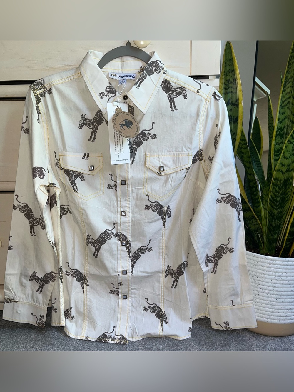 NWT Montana Co L/S Donkey Shirt M